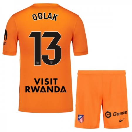 Atlético Madrid Oblak 13 Fotbollströjor Målvakt Barn 2025-26 Orange Kortärmad